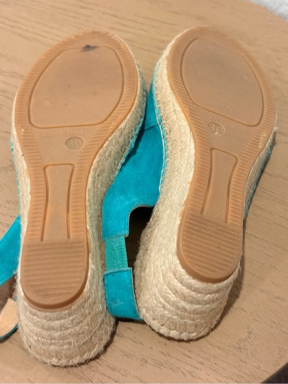 Women’s Teal Suede‎ Slingback Espadrille Sandals